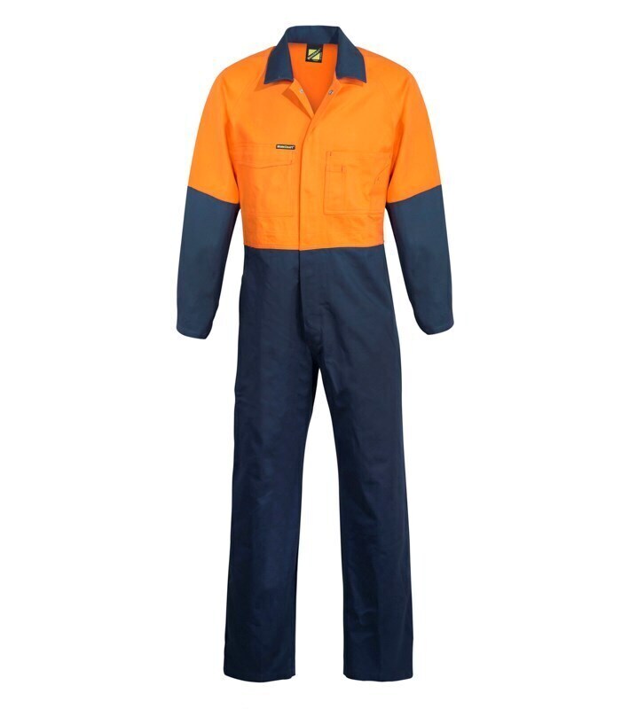 WORKCRAFT 2T Hi Vis Poly/Cotton Overalls