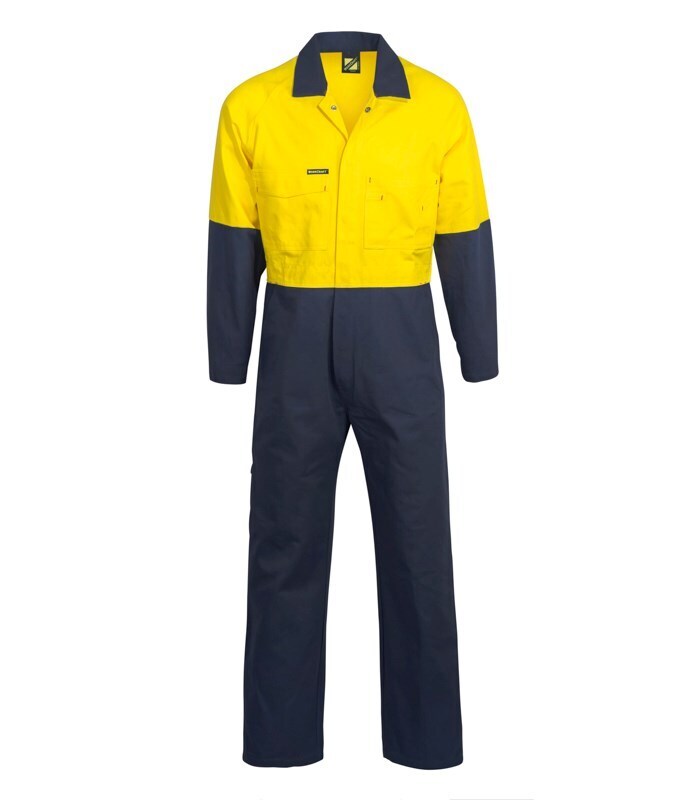 WORKCRAFT 2T Hi Vis Poly/Cotton Overalls