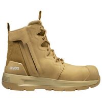 UVEX 3 X-Flow Zip Sided Safety Boot (WHEAT)