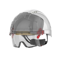 JSP EVO VISTA Lens Helmet Vented White with Ratchet (CLEAR LENS)