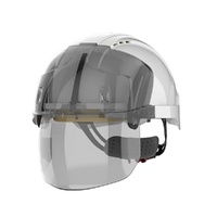 JSP EVO SHIELD Helmet Vented White with Ratchet (CLEAR VISOR)