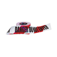 PRO CHOICE Barrier Tape Red/White DANGER DO NOT ENTER 100mm x 75mm