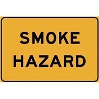 SMOKE HAZARD Non Reflective Metal Sign ONLY