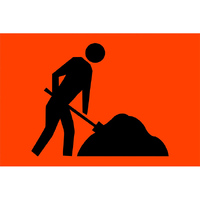 SYMBOLIC WORKER/DIGGER Class 1 Reflective Sign ONLY