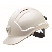TUFFGARD Miners Hard Hat with Poly Lamp Bracket White (UNVENTED)  (CARTON OF 20)