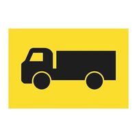 TRUCK PICTO Class 1 Reflective Metal Sign ONLY